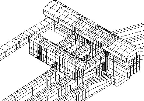 洞室群結構三維有限元網格圖,建筑結構行業應用解決方案